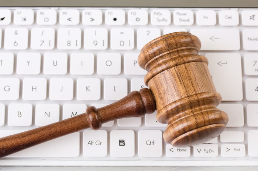 Gavel on keyboard representing the COPPA law