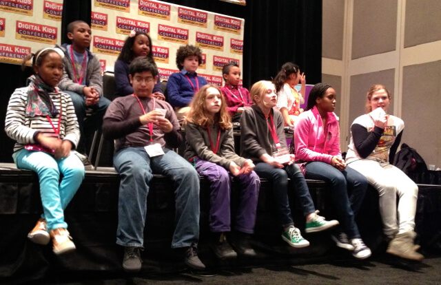 Picture of the kids on the panel at Digital Kids