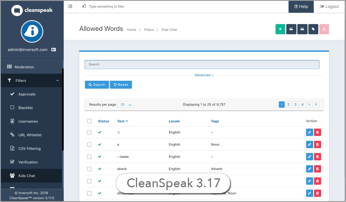 CleanSpeak UI Update Kids Speak